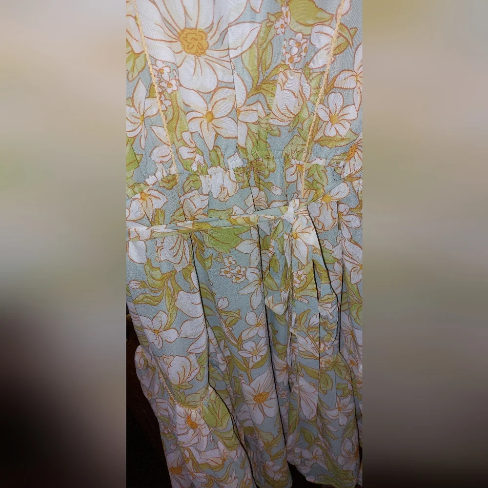 Free People x Rachel Parcell Chiffon Floral Dress - Picture 10 of 12